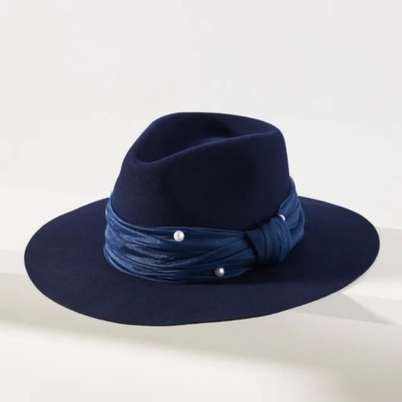 Anthropologie Lele Soughdadi pearl blue rancher hat one size - Picture 1 of 5